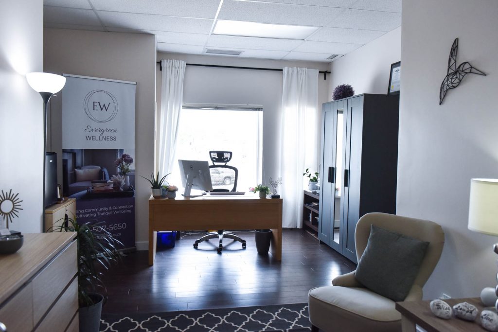 Reception Area Olds Location | Evergreen Wellness | Integrated Mental & Physical Wellness Centre | Olds and Didsbury Alberta